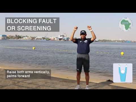 official hand signals in BEACH VOLLEYBALL for referee