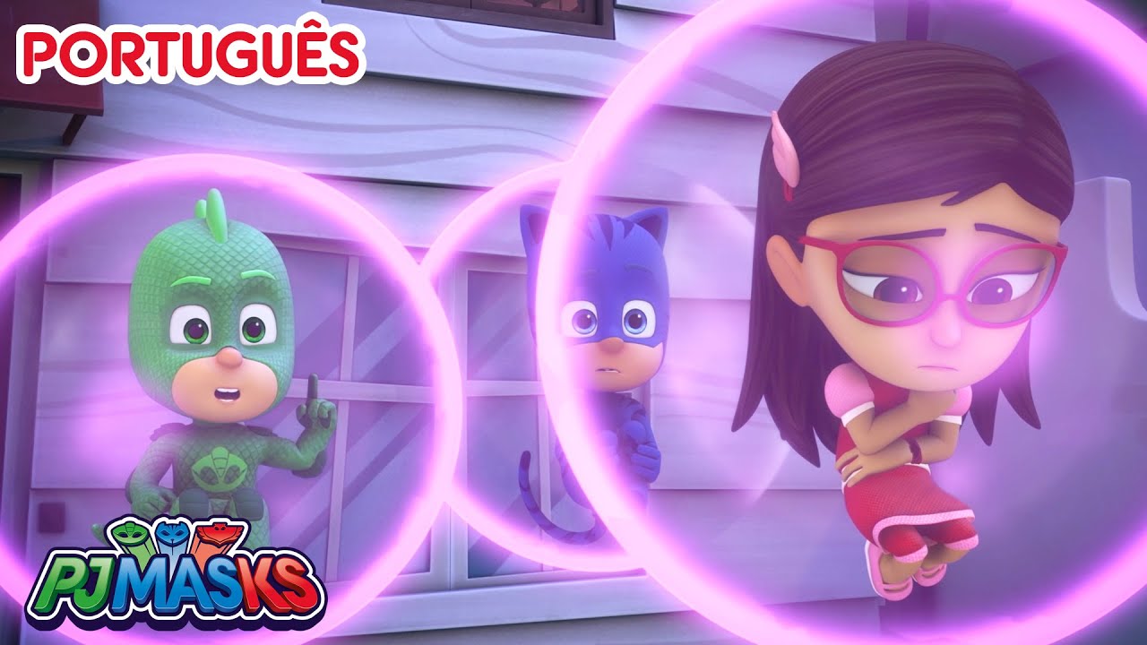 Luna Girl faz uma festa do pijama!  PJ Masks em Português episódios completos #superherois
