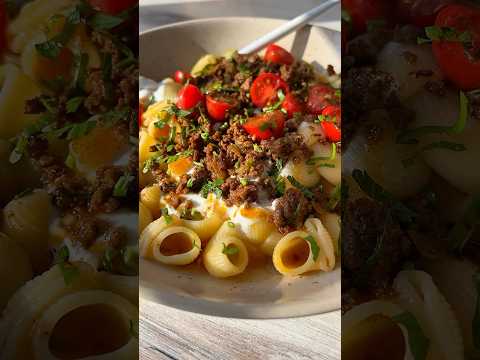 VIRAL TURKISH PASTA 🍝 Anna Paul Was Right 😱 SO GOOD! 🤤 #viralrecipe #pastarecipes