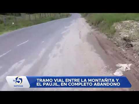 Tramo vial entre la montañita y el paujil, en completo abandono
