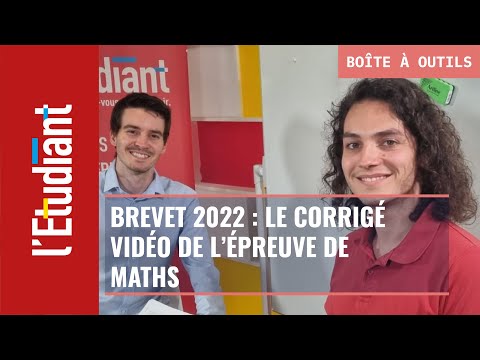 Brevet 2022 : le corrigé vidéo de l'épreuve de maths