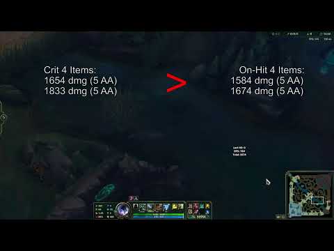 Vayne Dmg Test | Crit vs On-Hit