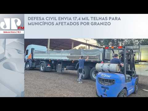 DEFESA CIVIL ENVIA 17,4 MIL TELHAS PARA MUNICÍPIOS AFETADOS POR GRANIZO