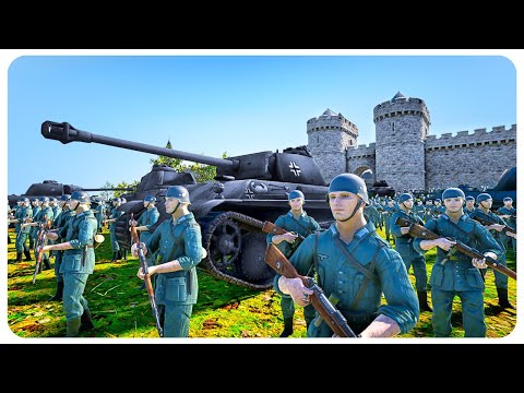 500,000 MINOTAURS vs WWII Soldiers' Fortress - Ultimate Epic Battle Simulator 2 UEBS 2 (4K)