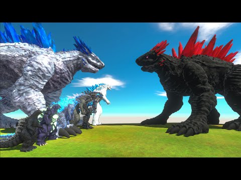 Evolution of Blue Shimo VS Dark Red Evil Itself - Animal Revolt Battle Simulator