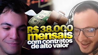 38 mil reais mensais com contratos de alto valor