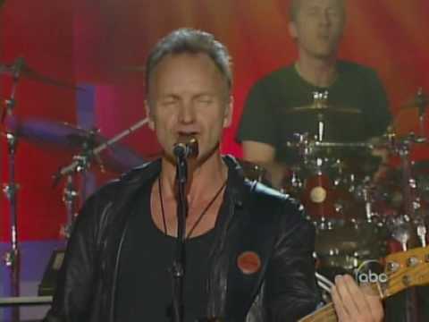 sting live - spirits in the material world (jimmy  kimmel show 2005)