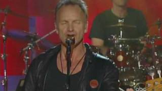 sting live - spirits in the material world (jimmy  kimmel show 2005)
