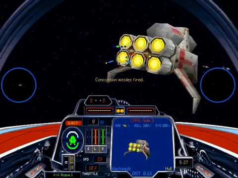 Playthrough of X-Wing vs Tie Fighter Rebel Mission 5 Part 1 - Recon Fleet