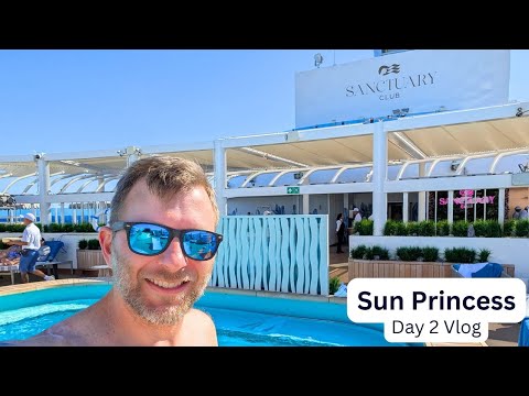 Thumbnail for Gorgeous Sea Day on Sun Princess!  Exploring pools, spoon lessons, & theater show.  | Day 2 Vlog