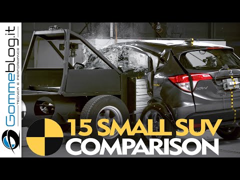 CRASH TEST - 15 Small SUV  🚙 IIHS Side Impact Comparison