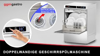 Lave-Vaisselle à Double Paroi - Tactile - 3,6 kW - incl. Détartrant - avec Pompe de Détergent, de Rinçage & de Vidange