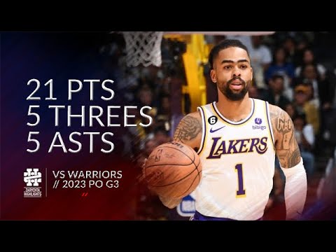 DAngelo Russell 21 pts 5 threes 5 asts vs Warriors 2023 PO G3