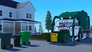 Roblox Garbage Trucks | Waste Management Autocar McNeilus Carry Can Garbage Truck on Yard Waste