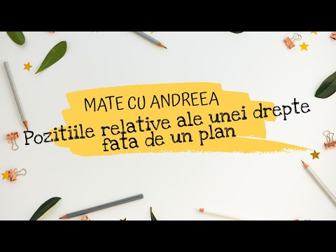 Pozitiile relative ale unei drepte fata de un plan - clasa a 8-a (exercitii rezolvate)