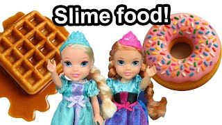 Download lagu Donuts & waffles ! Elsa & Anna toddlers make realistic slime food mp3