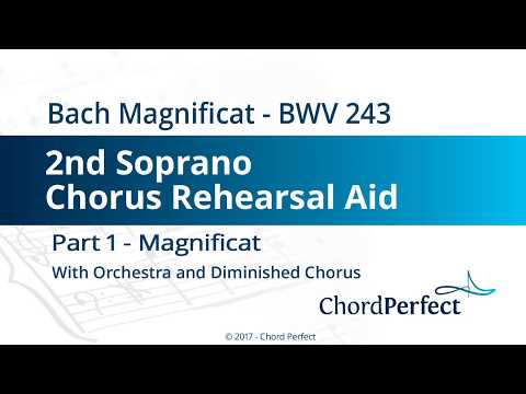 Bach's Magnificat Part 1 - Magnificat - 2nd Soprano Chorus Rehearsal Aid