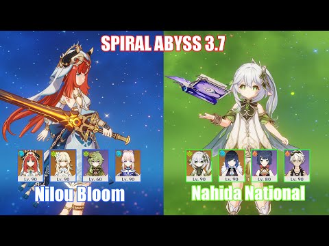 C0 Nilou Bloom & C2 Nahida National | Spiral Abyss 3.7 | Genshin Impact