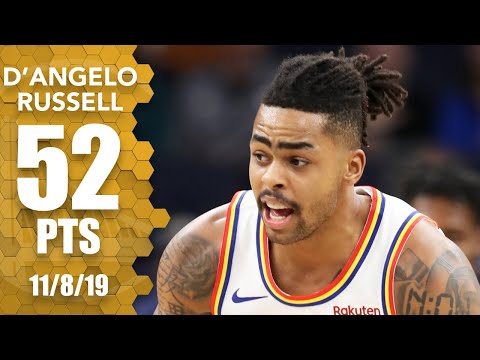 D'Angelo Russell scores career-high 52 in Warriors-Wolves OT thriller | 2019-20 NBA Highlights