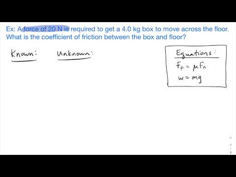 How to Solve for the Coefficient of Friction
