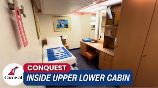 Carnival Conquest Inside Upper Lower Cabin 6227 | Compact Yet Comfortable Tour