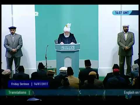 Holy Prophet's sa attribute of forgiveness   Friday Sermon 14th January 2011 anglais 1 clip0