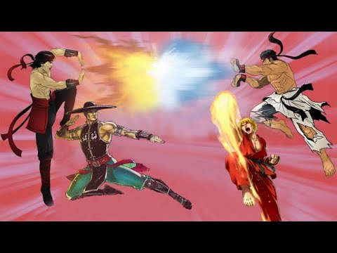 Ryu & Ken VS lui Kang & Kung lao - Who would win Street fighter or Mortal kombat?
