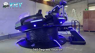 YHY-01.111 Black VR UFO with 200 Games 360 Degree Rotation Shooting Simulator