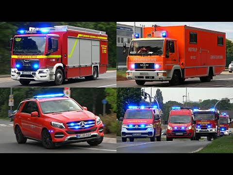 [GROẞBRAND in MONHEIM!] KREISALARM - FEUERWEHR & THW im GROẞEINSATZ | Einsatzfahrten