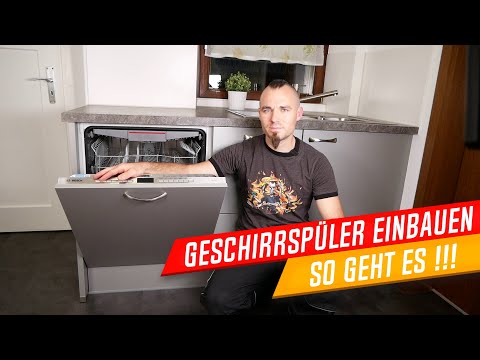 vollintegrierter Geschirrspüler einbauen, Spülmaschine einbauen, Möbelfront Geschirrspüler montieren