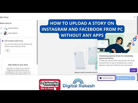 How to upload a story on Instagram and Facebook from pc without any apps