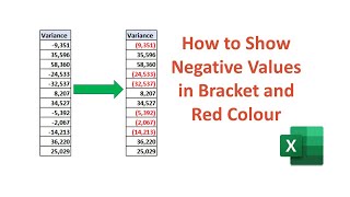 How to Show Negative Value in Bracket in Excel