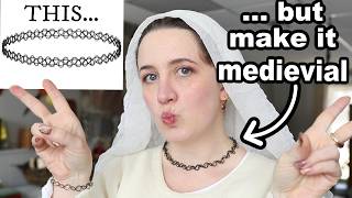 90s-2000s Tattoo Choker but made of Human Hair and based on a real medieval discovery