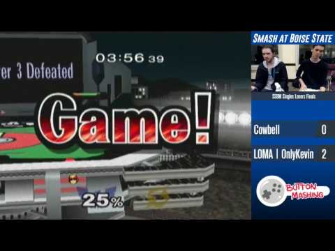 Melee at BSU: Cowbell (Fox/Captain Falcon) vs. Only Kevin (Samus) - SSBM Singles