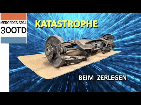 A disaster when disassembling the rear axle. Mercedes W124.