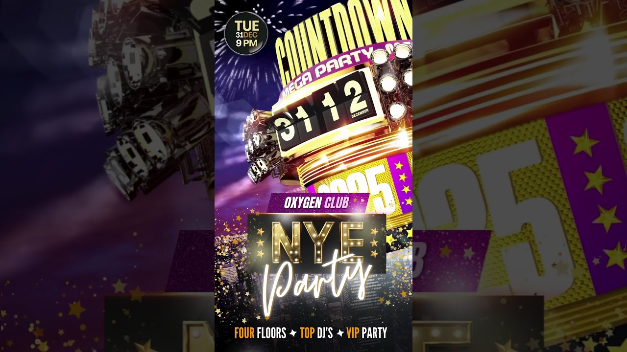 New Year Eve Mega Party - Etsy Canva Video Template
