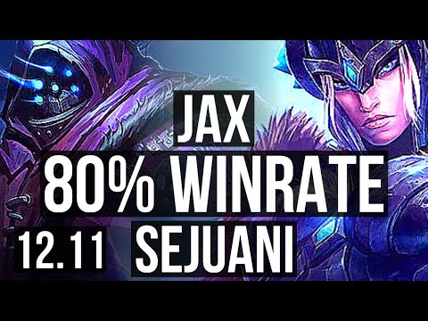 JAX vs SEJUANI (TOP) | 80% winrate, 2/0/3 | KR Grandmaster | 12.11
