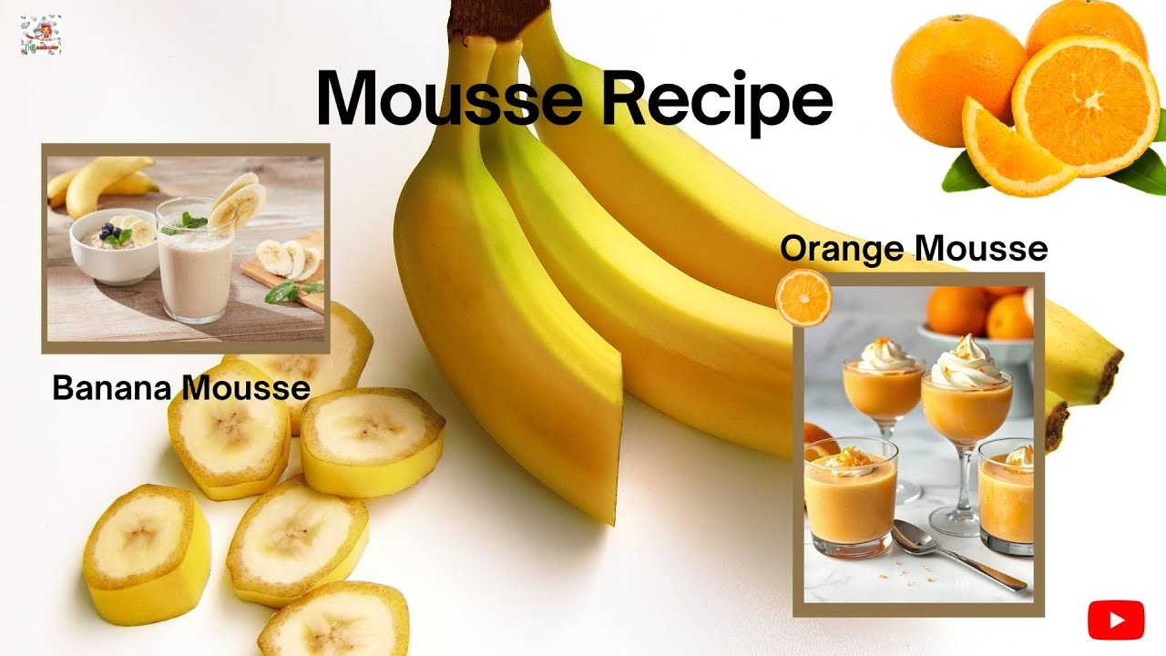 You Won't Believe This Orange Mousse🍊 No Egg,No Gelatin । Super Creamy Banana Mousse