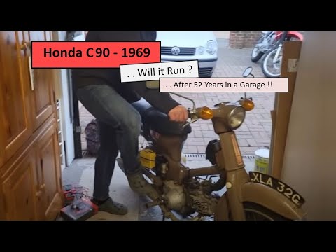 Honda C90 - Classic-  Barn Find- Will it Run ? After 52 Years in a Garage !!