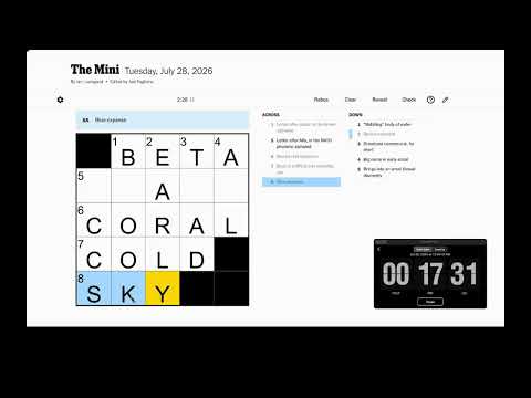 Mini Crossword 007 Unexpectedly Fast Puzzling