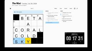Mini Crossword #007 | Unexpectedly Fast Puzzling!