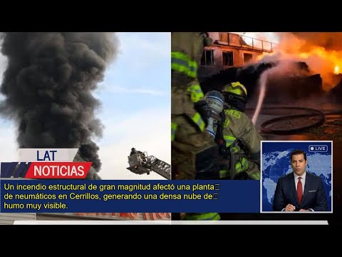 Alerta Roja en Cerrillos: Mega Incendio en Planta de Neumáticos Genera Humo Tóxico