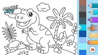 Download lagu Belajar Mewarnai Dinosaurus T-Rex 🦖 | Mengenal Warna untuk Anak PAUD & TK mp3