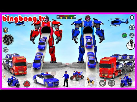US Police Car Robot Transporter - Police Transport Games | Game Android #230523