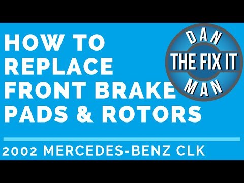 2002 MERCEDES BENZ CLK 430 HOW TO REPLACE FRONT BRAKE PADS & ROTORS - DIY