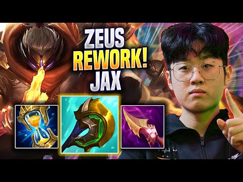 ZEUS TRIES JAX WITH NEW REWORK! - T1 Zeus Plays Jax TOP vs Renekton! | Season 2023