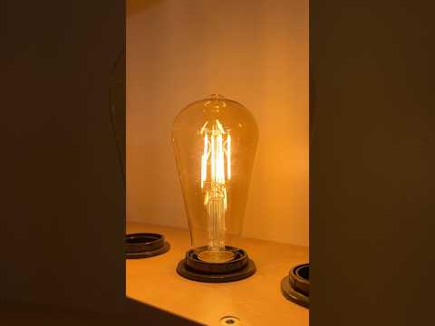 LED лампа Edisons ST64 Short Gold E27 6W 2200K димована Premium