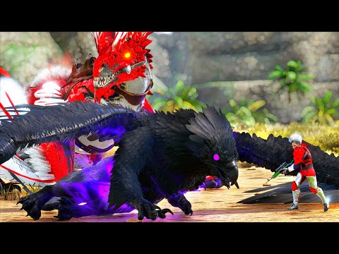 I became INVISIBLE and tamed a powerful DARK Griffin LV 2600! (Super Mods) Ark PVP (Dinosaurs)