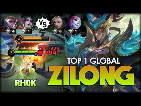 RIP Savage!! Battle of Supreme Rank! RH0K Top 1 Global Zilong - Mobile Legends: Bang Bang