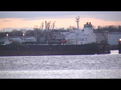 Crude Oil Tanker Alfa Britannia Birkenhead, Wirral, England 1st January 2010